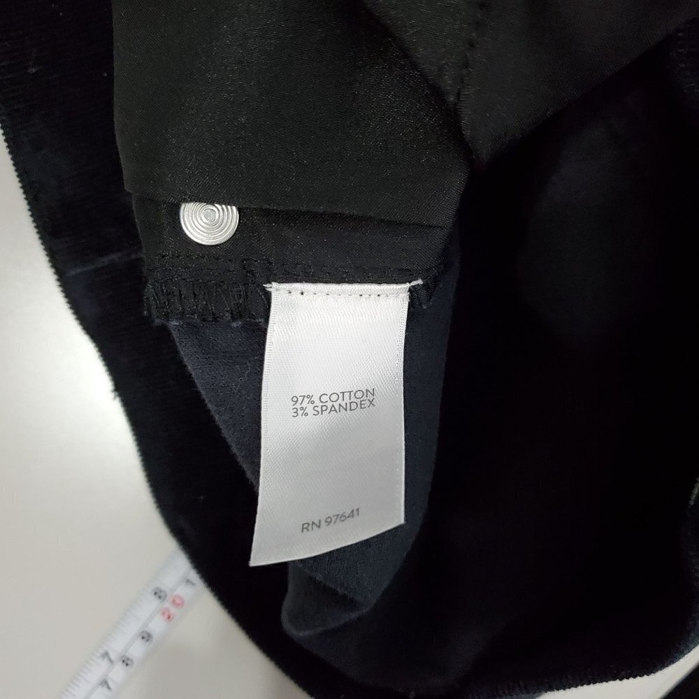 J. Jill Womens Corduroy Pants Est Size M? 31" Waist Black Skinny Pull On - Picture 4 of 9